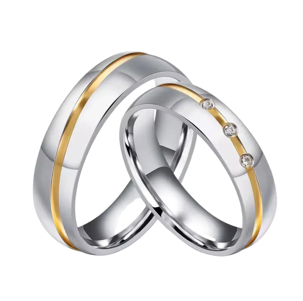 Wedding Rings for Women & Men-Stainless Steel Jewelry
