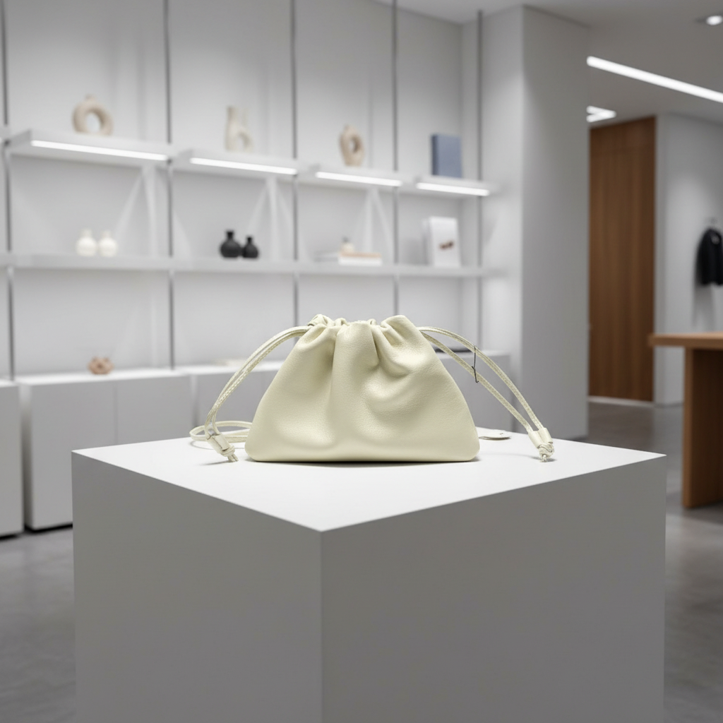 Drawstring Handbag-Shoulder and Crossbody Women Bag-Sheepskin Leather