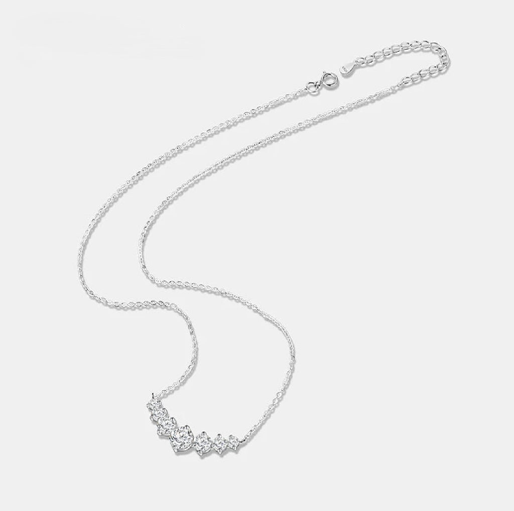 2.8ct Moissanite Necklace S925 Sterling Silver Smile Pendant