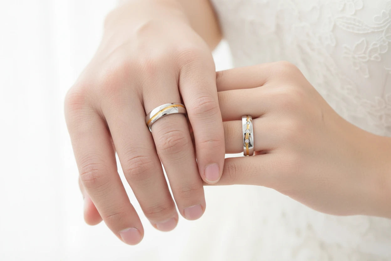 Wedding Rings for Women & Men-Stainless Steel Jewelry
