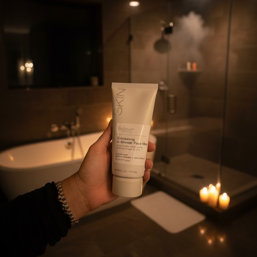 SKIN Believe Beauty Exfoliating In-Shower Face Mask