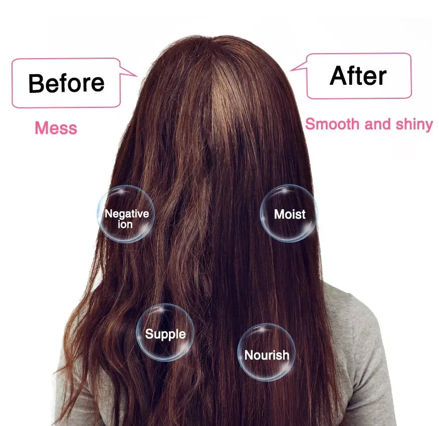 Hot-Air Hair Dryer Brush-One Step For Straightening or Curling
