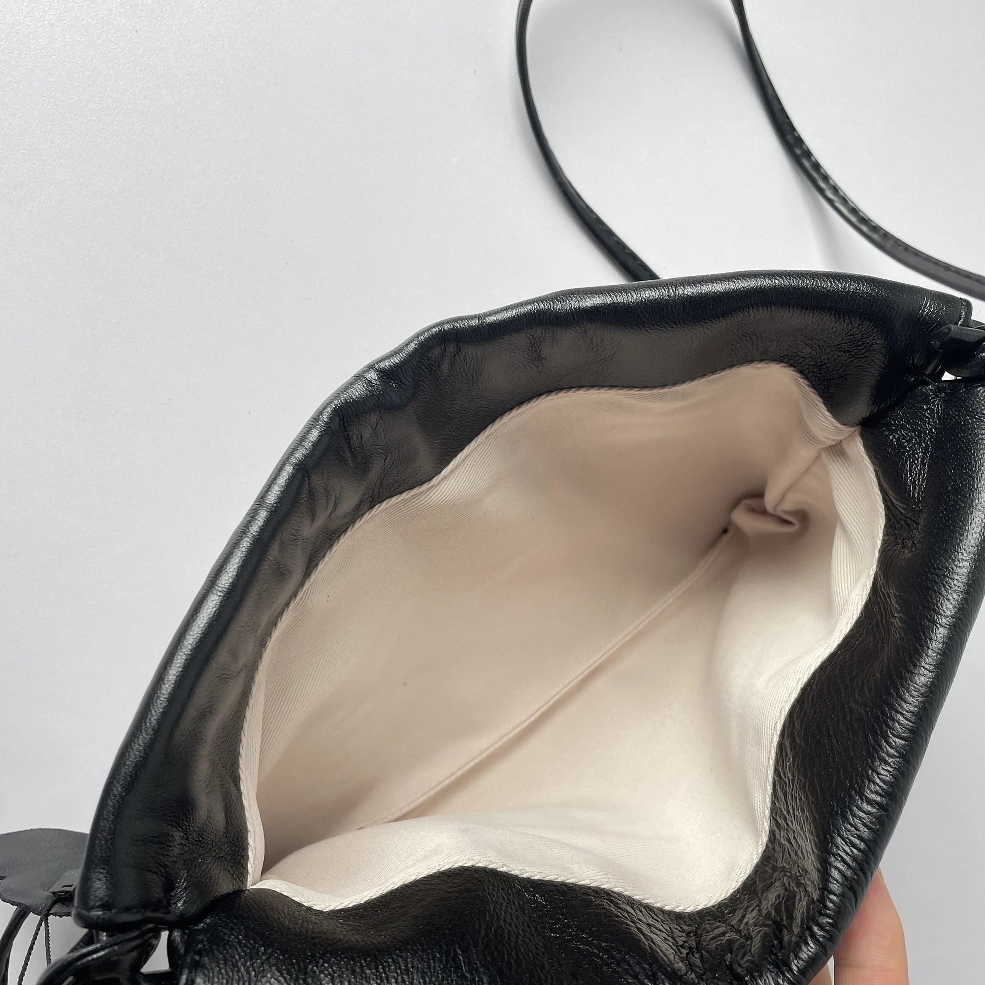 Drawstring Handbag-Shoulder and Crossbody Women Bag-Sheepskin Leather