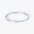 Stainless Steel With Zirconia Stones Bangles-Waterproof Jewelry