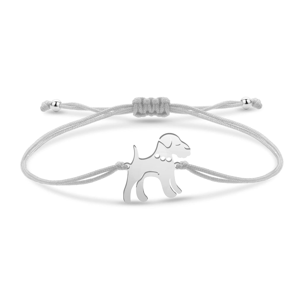 Dog Charm String-Bracelet