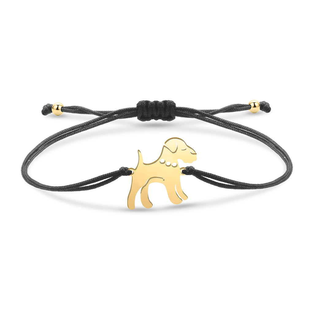 Dog Charm String-Bracelet