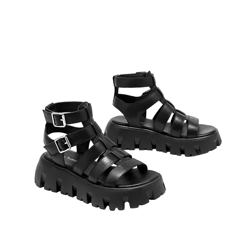 Gladiator Sandals-Thick Sole-Handmade Shoes