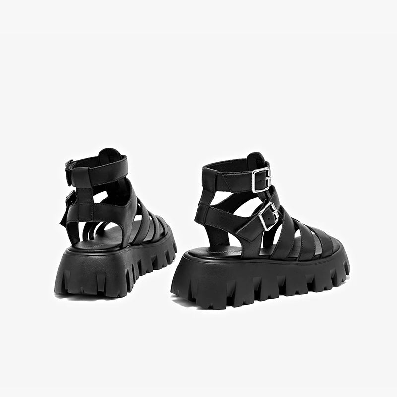 Gladiator Sandals-Thick Sole-Handmade Shoes