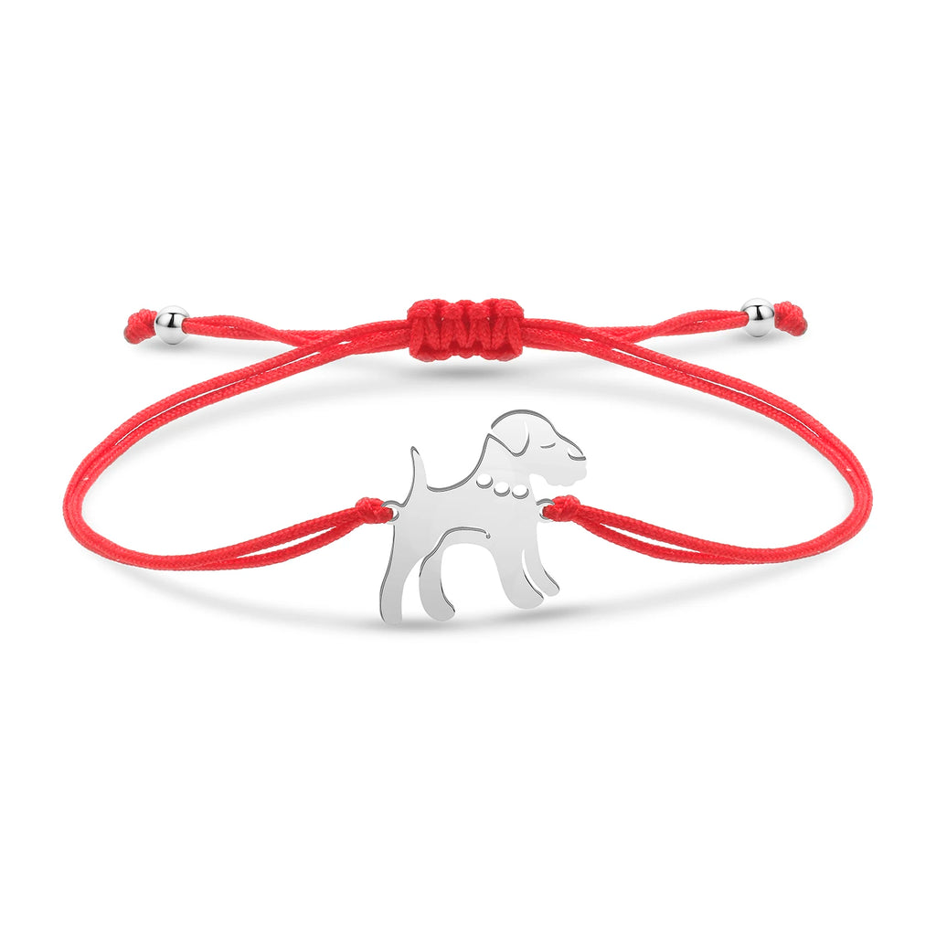 Dog Charm String-Bracelet
