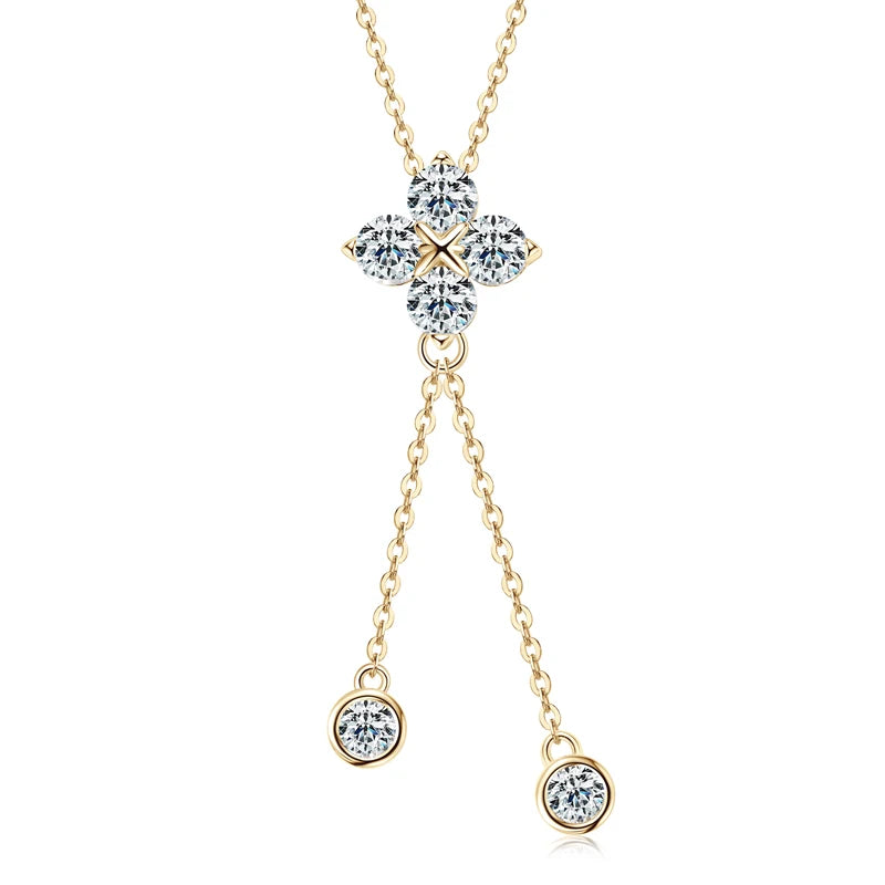 Clover Pendant Necklace-Clover Earrings S925 Sterling Silver Jewelry