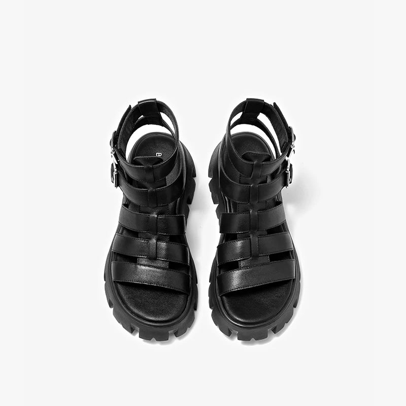 Gladiator Sandals-Thick Sole-Handmade Shoes