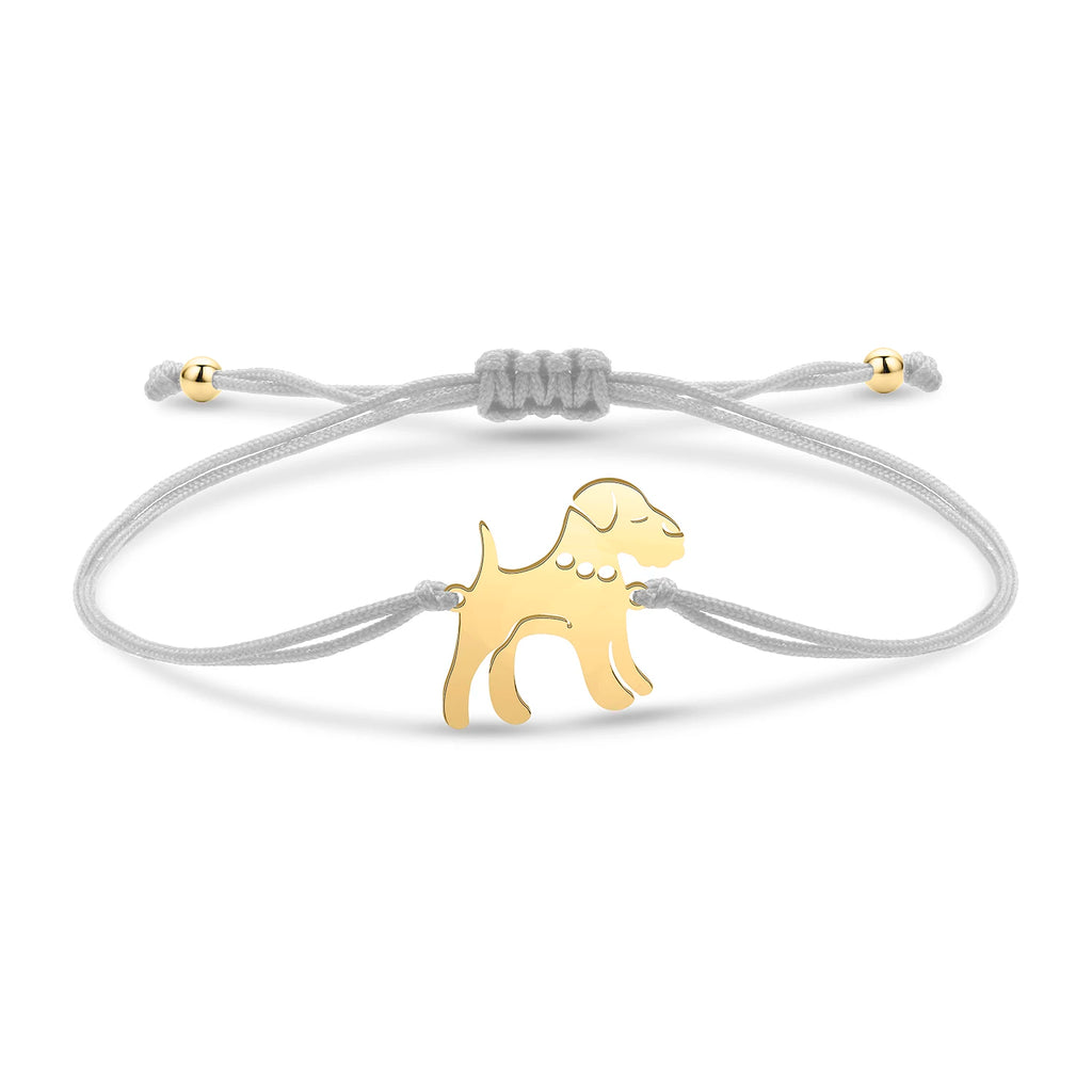 Dog Charm String-Bracelet