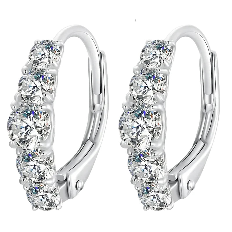 Moissanite Hoop Earrings