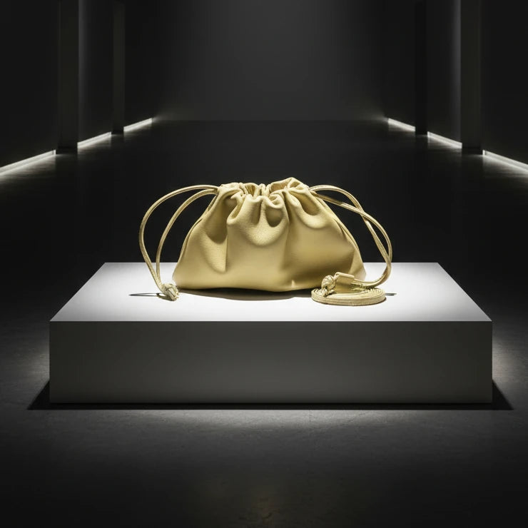 Drawstring Handbag-Shoulder and Crossbody Women Bag-Sheepskin Leather