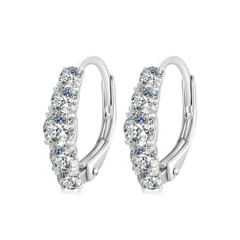 Moissanite Hoop Earrings