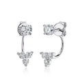 Drop Stud Earrings for Women-S925 Sterling Silver Plated 18K