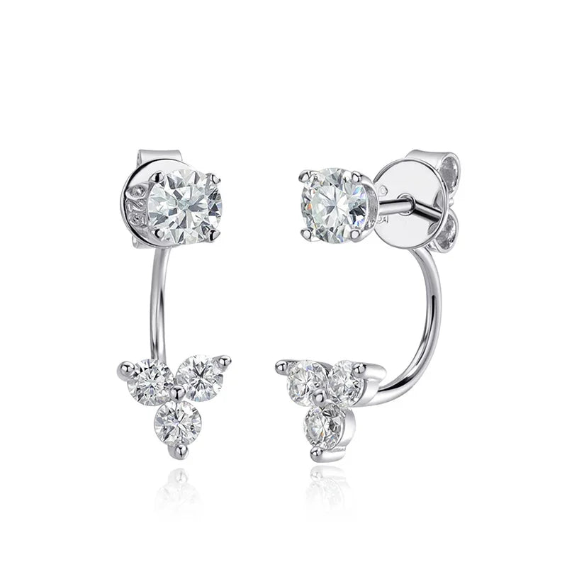 Drop Stud Earrings for Women-S925 Sterling Silver Plated 18K