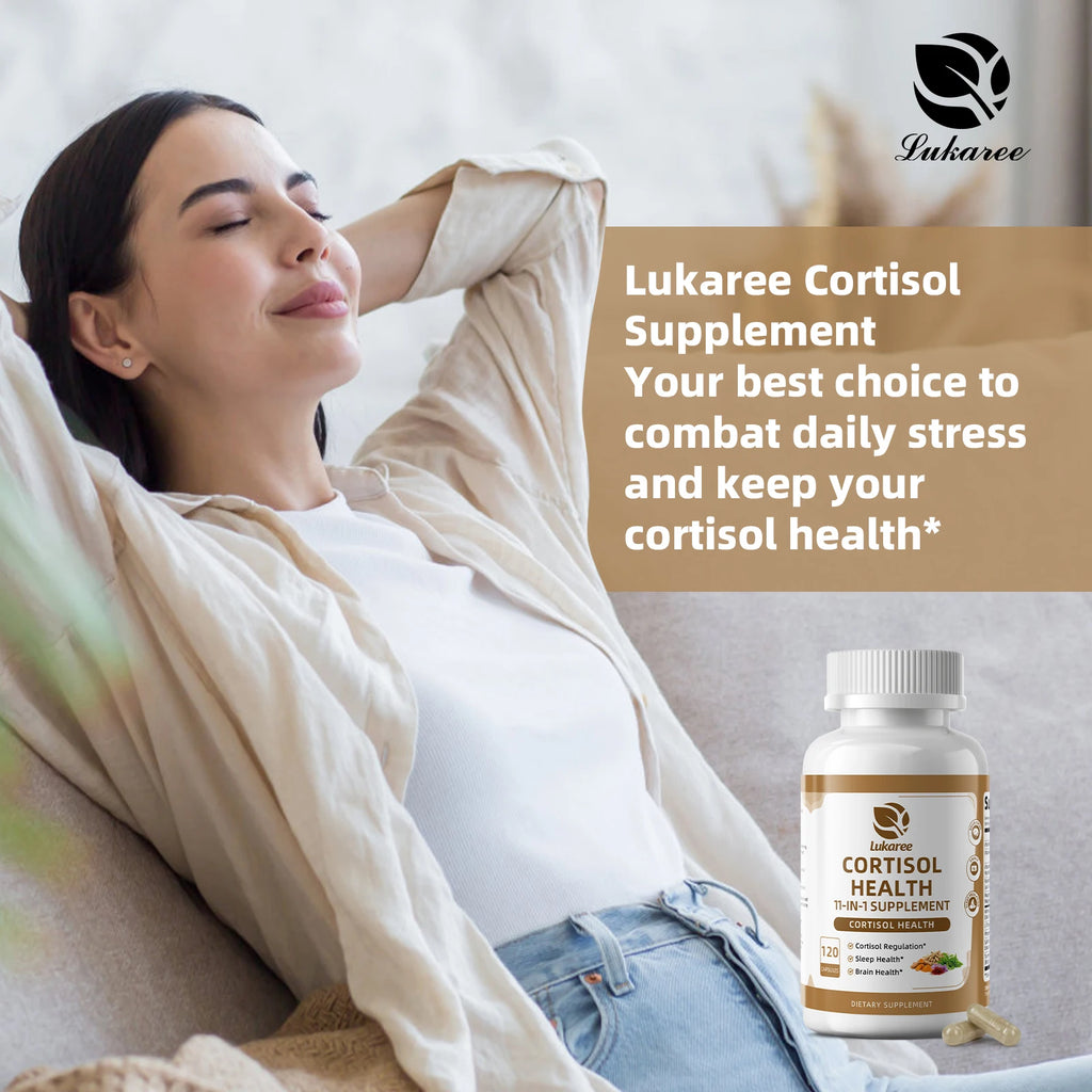 Cortisol Health Capsules Relieve Stress-Balance Cortisol Response-Relax & Deep Sleep-Phosphatidylserine Rhodiola Non-gmo