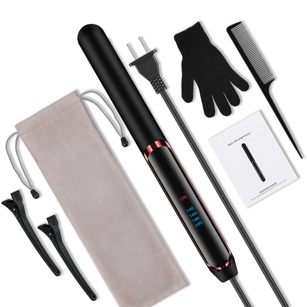 2 in 1 Hair Straightener Curler Set Dual Voltage-Versatile Styling Tool